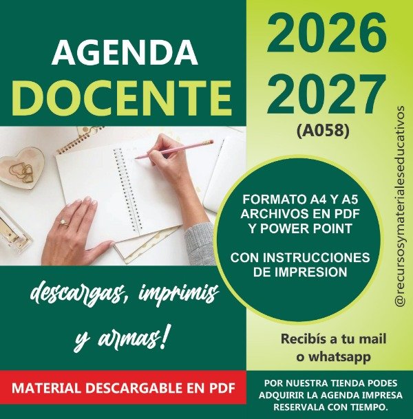Producto - Agenda Docente 2026 PARA DESCARGAR E IMPRIMIR