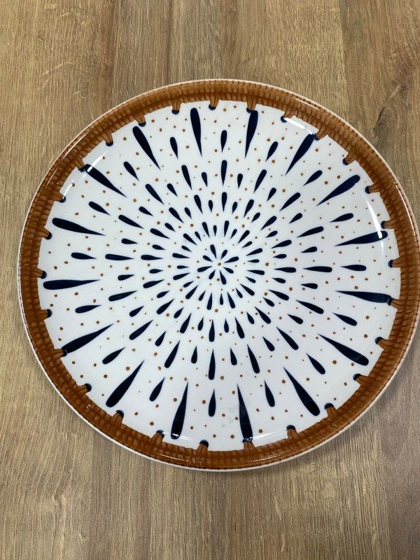 Producto - PLATO DE CERÁMICA GOTA AZUL