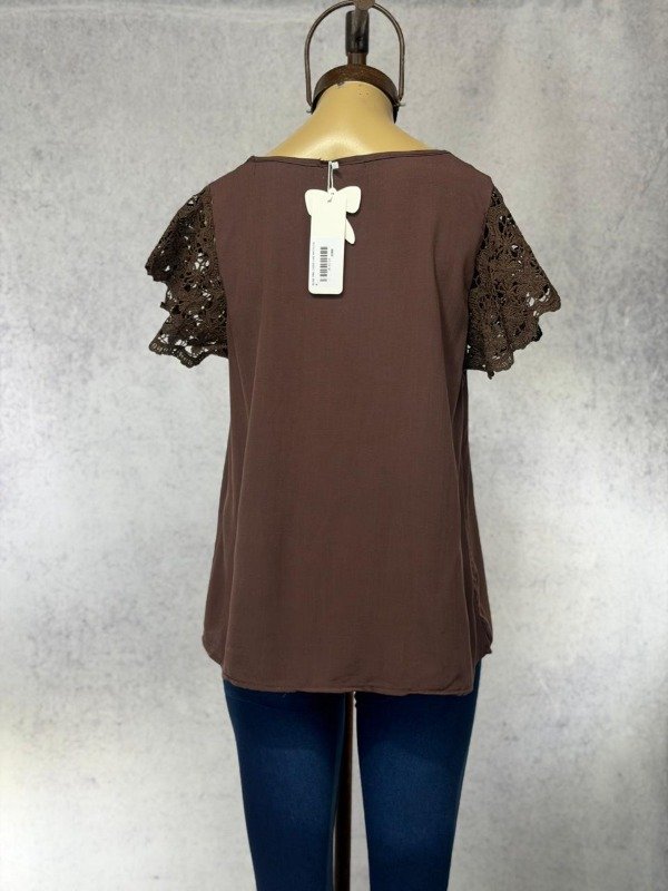 Producto - BLUSA TRIAL CHOCO LINO IMPORTADA - 1