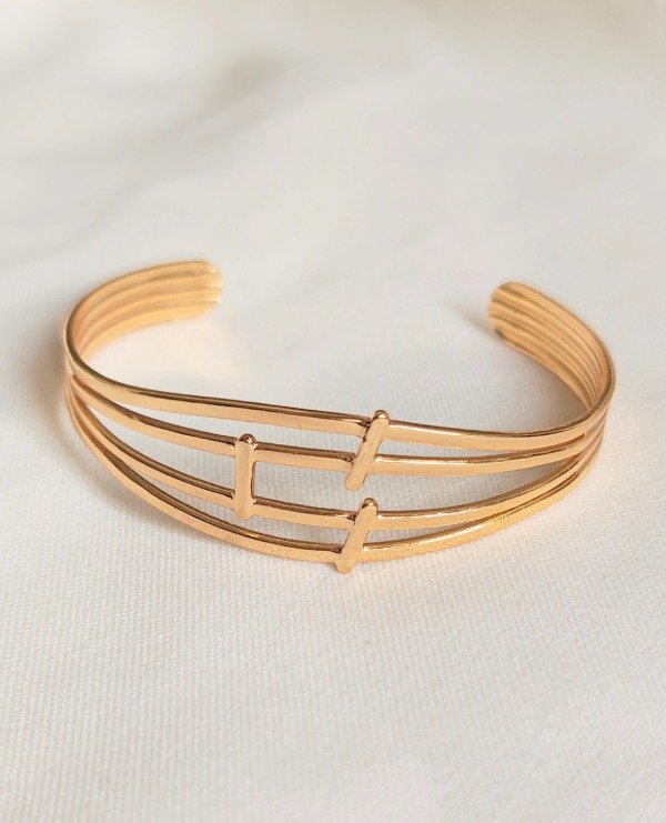 Producto - Semi esclava acero dorado Kimber