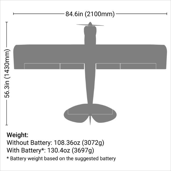 Producto - E-flite Carbon-Z Cub SS 2.1m BNF Basic con AS3X y SAFE Select - 5