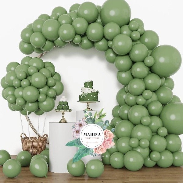Producto - Globos de látex verde oliva x 25