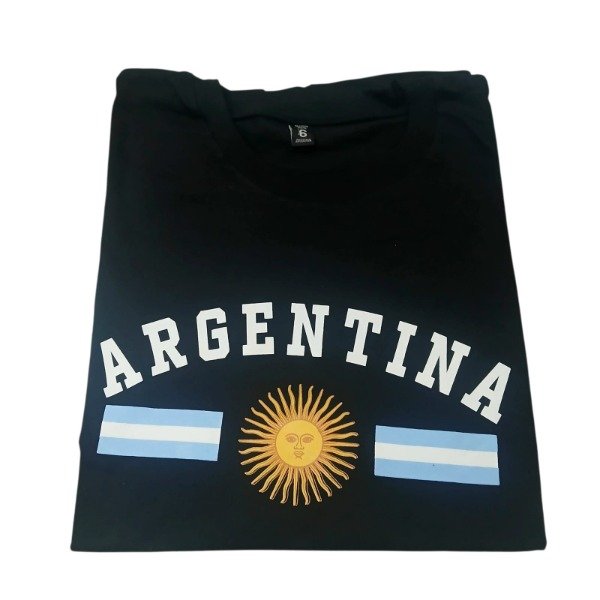 Producto - Remera Argentina Negra Talle 6