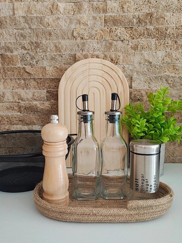 Producto - Set aceitero y vinagrero vidrio 200cc