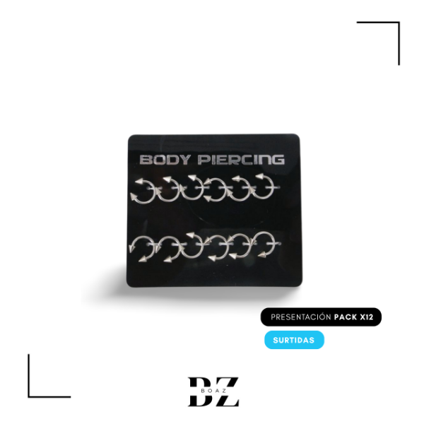 Producto - AROS PIERCING X 12 PCS - 2061-2