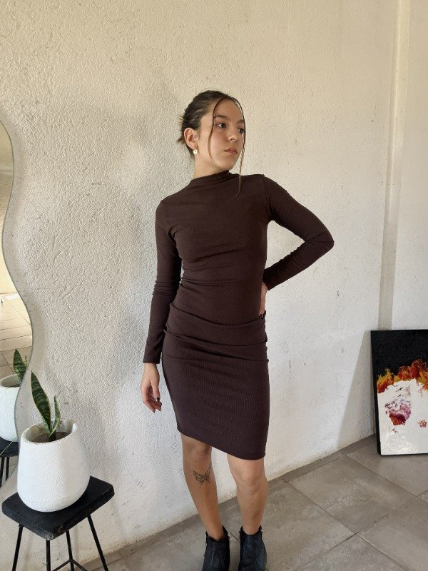 Producto - VESTIDO LARGO MORLEY CHOCOLATE