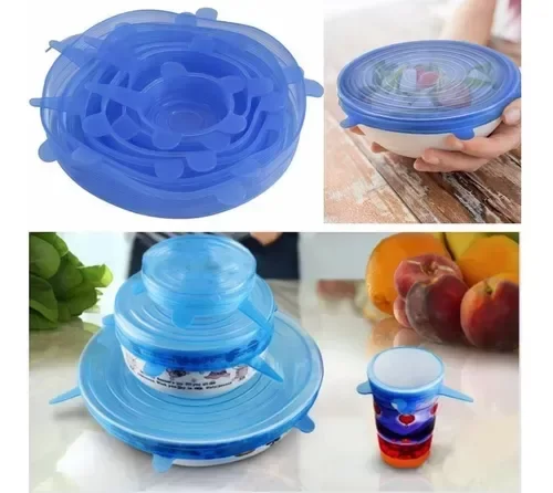 Producto - Tapas reutilizables de silicona transparentes