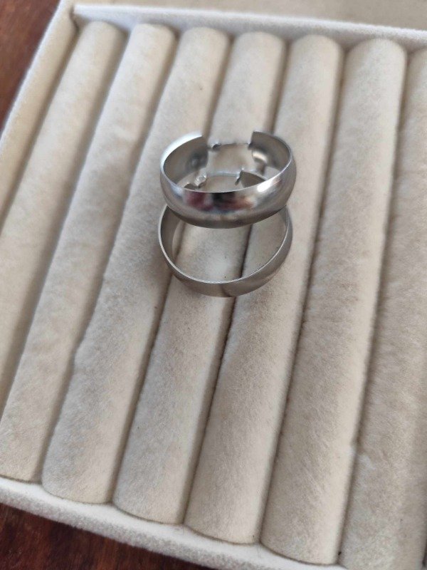 Producto - Aros argolla cinta 3 cm. Acero quirurgico.