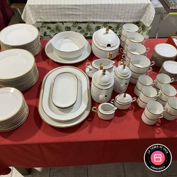 Producto - JUEGO VERBANO IMPECABLE 107 piezas BIROLA DORADA. PRECIO POR TODO #8673