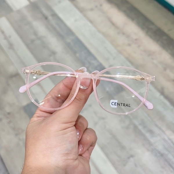 Producto - Central Lilo rosa pastel + cristales blue cut de stock