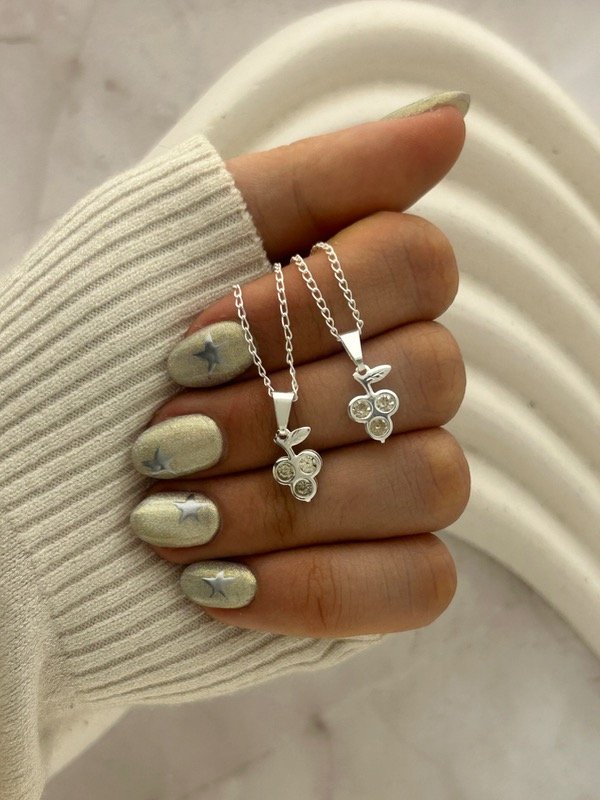 Producto - CADENA DE PLATA CON CEREZA CUBIC 0213