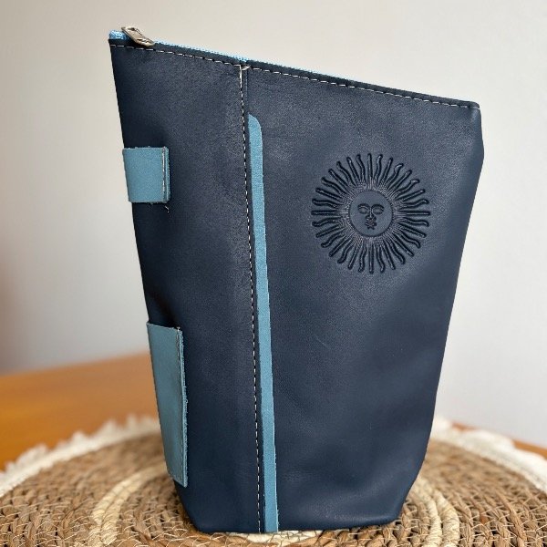 Producto - Yerbera de Cuero Argentina Azul