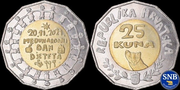 Producto - República de Croacia - 25 Kuna (2021) KM #127 - Día Mundial de los Niños