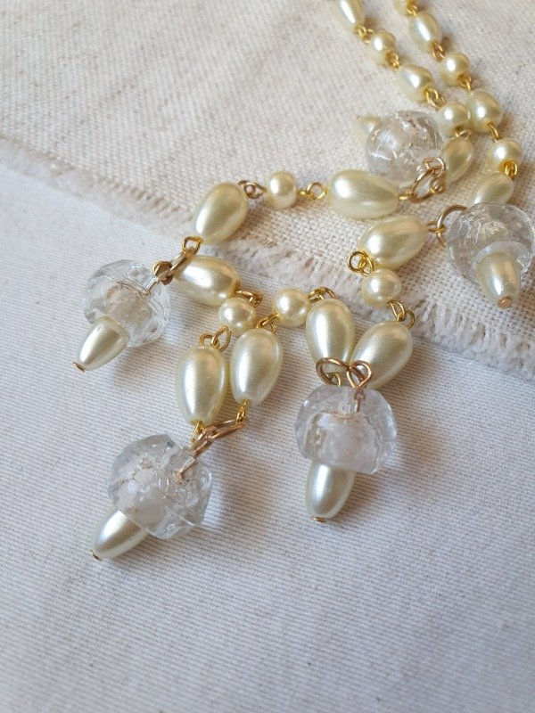 Producto - LUCERO Collar Bellotas de Cristal y Perlas