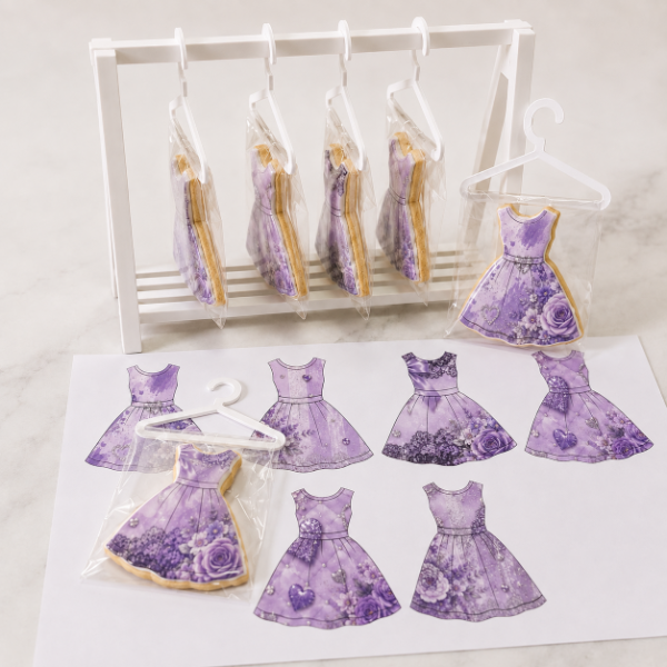 Producto - LAMINA COMESTIBLE VESTIDO LILA 1 - 0