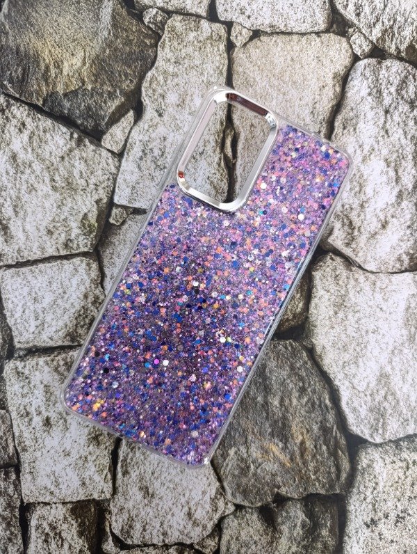 Producto - Funda rígida brillantina Moto G04/E14/G24 violeta