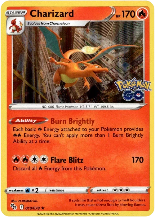Producto - Charizard - 010/078 - Pokemon Go - Holo