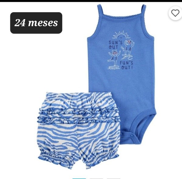 DUO Carters Body y short 24 meses azul