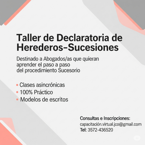 Producto - Taller de Declaratoria de Herederos Sucesiones