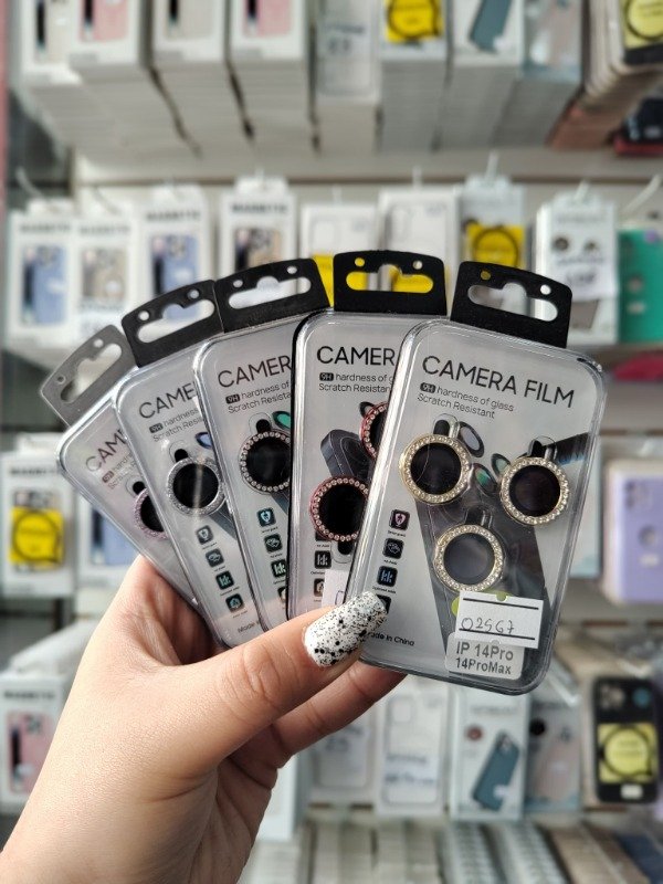 Producto - GLASS DE CAMARA CON STRASS PARA IPHONE