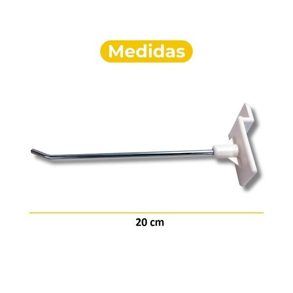 Producto - Ganchos blisteros 20 cm blanco