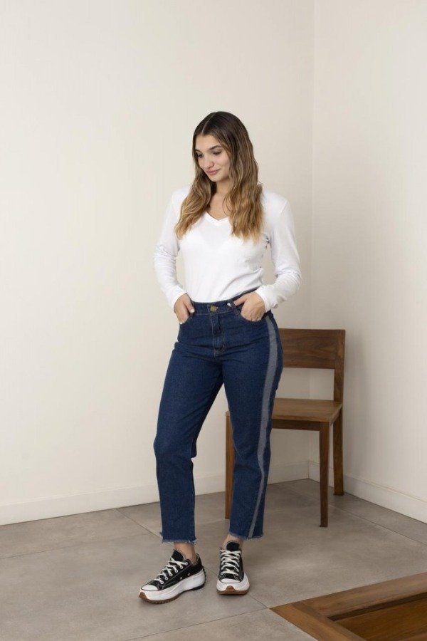 Producto - JEAN MOM FRAN AZUL