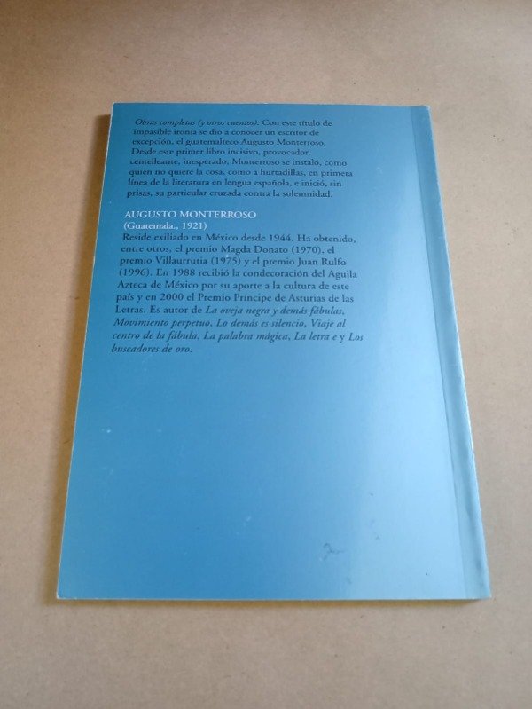Producto - Obras completas y otros cuentos - Augusto Monterroso - Anagram / Página 12 2012 - 1