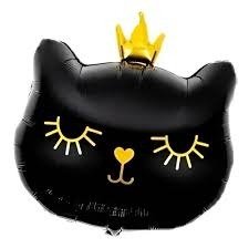 Producto - Globo metalizado crown cat negro