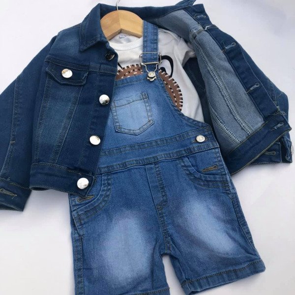 Jardinero De Jeans Corto Estacion Bebe