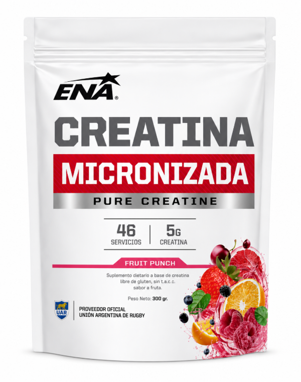 Producto - Creatina Monohidrato ENA 300 g Micronizada Sabor Fruit Punch
