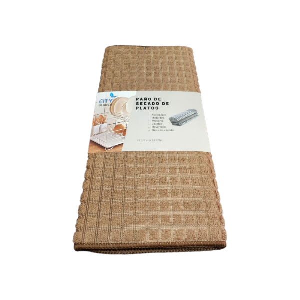 Producto - Paño de secado de platos liso marrón