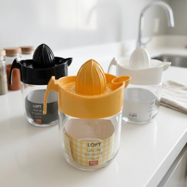 Producto - EXPRIMIDOR DE CITRICOS CON RECIPIENTE CONTENEDOR DE VIDRIO 300ML