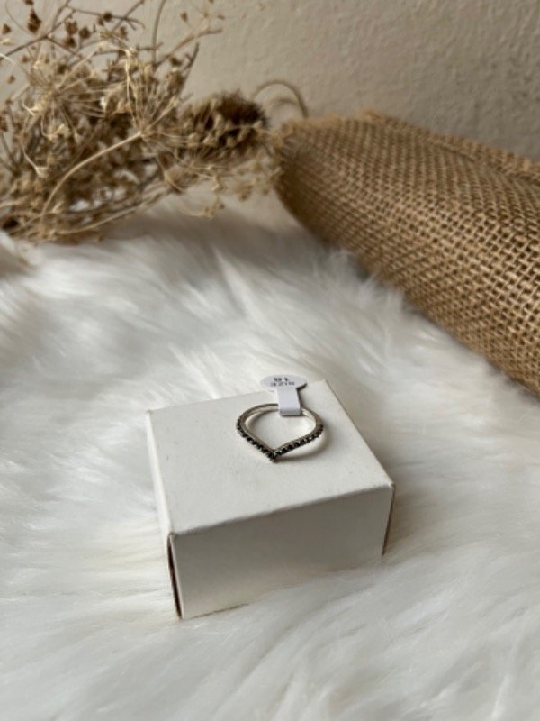 Producto - Anillo plateado l talle 18