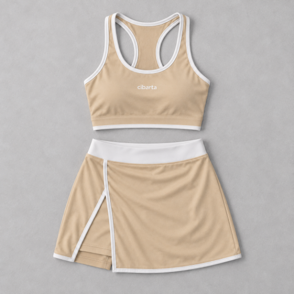 Producto - Conjunto top y pollera short modelo SET MSL beige - 0
