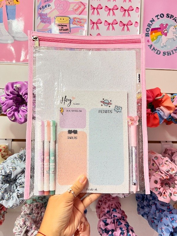 Producto - SOBRE A4 ROSA BRILLO PLATEADO