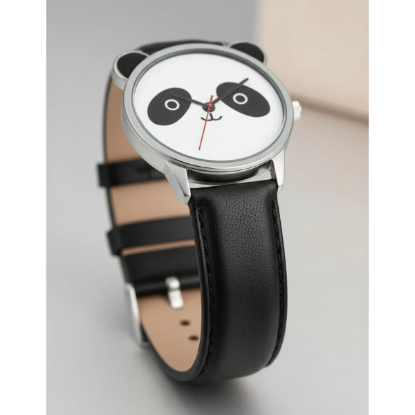 Producto - Reloj Muñeca Oso Panda Blanco Y Negro Niños negro
