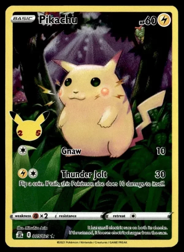 Producto - Pikachu Holo Rare Holo Celebrations 005/025 NM Pokémon TCG