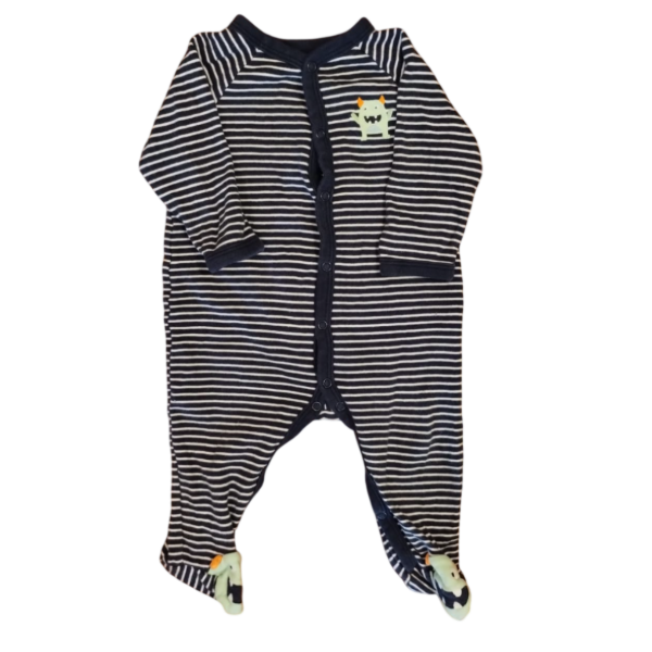 Producto - CARTERS - Enterito rayado monstruo 9 meses sin uso
