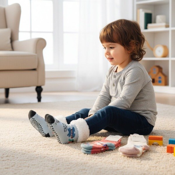 Producto - PANTUMEDIAS INFANTILES OSITO CON CORDERITO HASTA 14 CM APROX