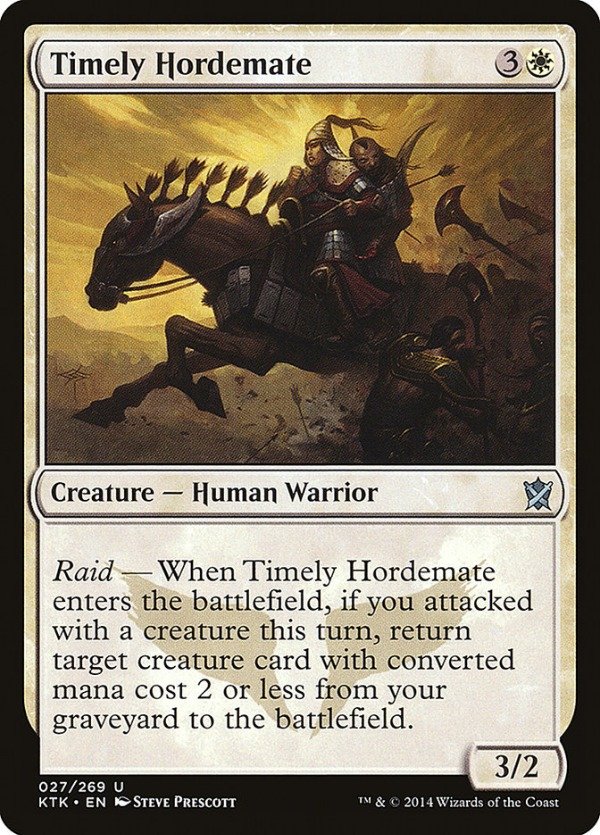 Producto - Timely Hordemate  Khans of Tarkir