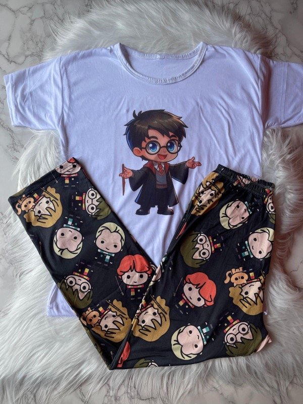 Producto - Pijama animado modal soft pantalón y remera manga corta - Harry Potter