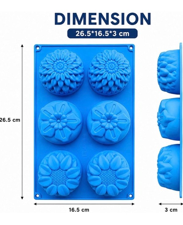 Producto - MOLDE SILICONA x6 Mix FLORES - 1