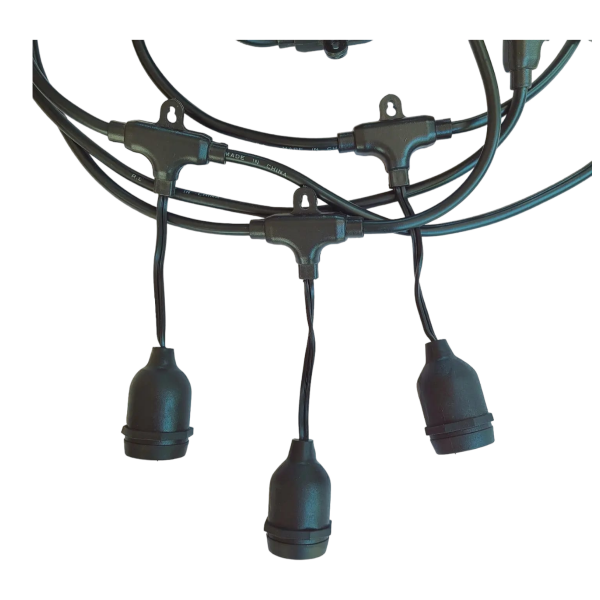 Producto - Guirnalda kermesse 5 metros 10 portalámparas colgantes