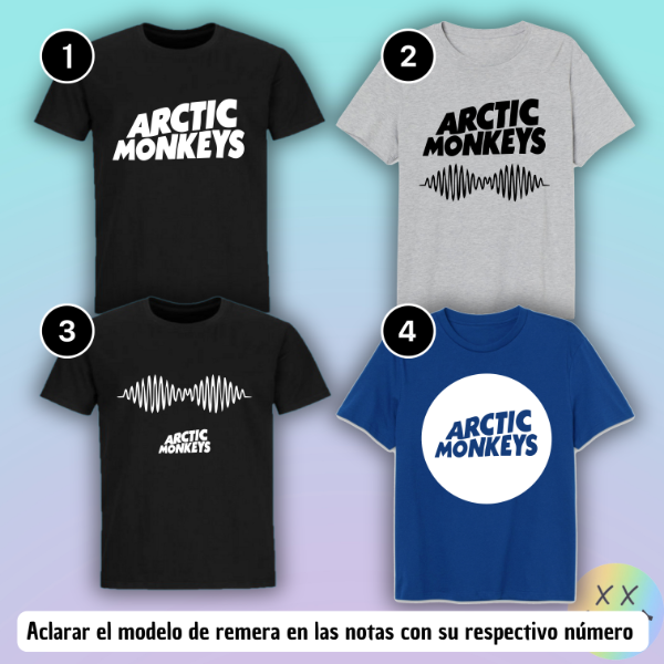 Producto - Remeras Arctic Monkeys #1 (varios modelos)
