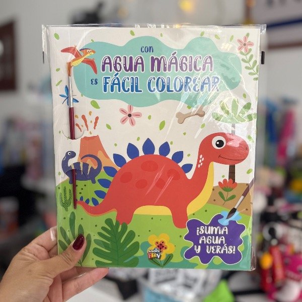 Producto - Libro Con Agua Mágica es Fácil Colorear Línea Dino 7479