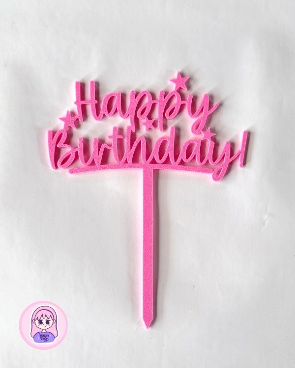 Producto - ARCHIVO STL Happy Birthday Cake Topper Star Design 3D IMPRIMIBLE - 0