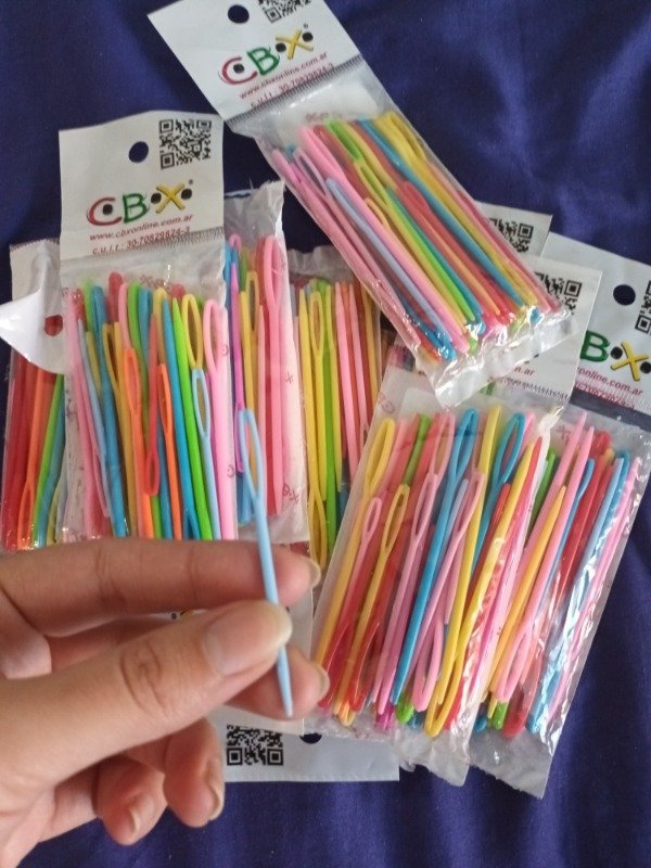Producto - Agujas Lanera Plásticas X60 Unidades Surtidas Coser Lanas