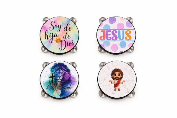 Producto - PROMO x 1  Panderos chico de 6 pulgadas (15 cm) Solicitar diseños disponibles