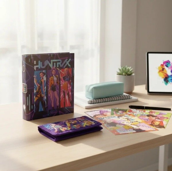 Producto - COMBO GUERRERAS KPOP CARPETA + CARTUCHERA + SEPARADORES