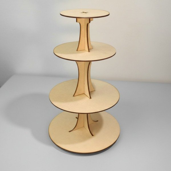 Producto - Porta Muffins Cupcakes 4 Estantes 42cm Fibrofacil Candy Bar